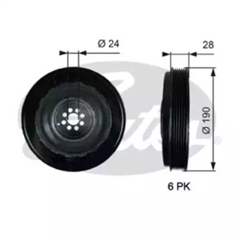 Koło pasowe wału korbowego TVD1133 GATES