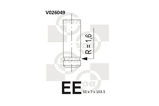 Zawór wydechowy V026049 BGA