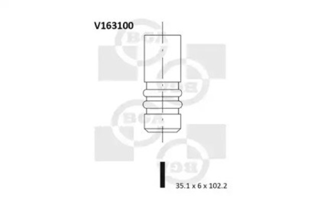 Zawór dolotowy/ssący V163100 BGA