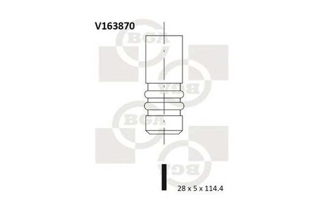 Zawór dolotowy/ssący V163870 BGA