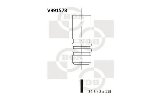 Zawór wydechowy V991578 BGA