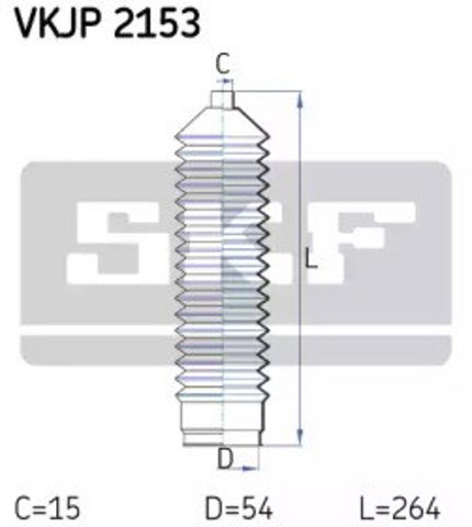 Osłona mechanizmu kierowniczego (maglownicy) VKJP2153 SKF