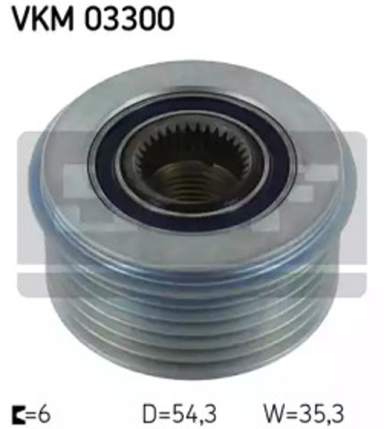 Koło pasowe alternatora VKM03300 SKF