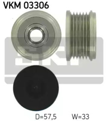 Koło pasowe alternatora VKM03306 SKF