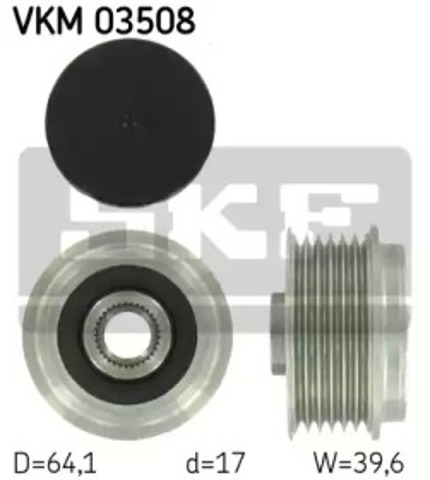 Koło pasowe alternatora VKM03508 SKF