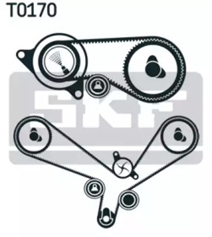 Pasek rozrządu, zestaw VKMC01952 SKF