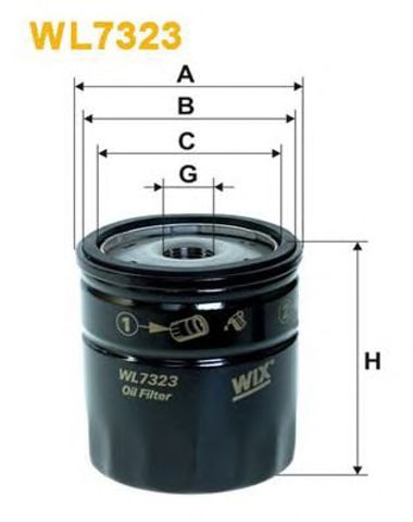 Filtr oleju WL7323 WIX