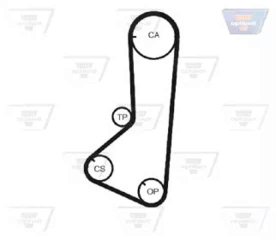 Pasek rozrządu ZRK1285 OPTIBELT