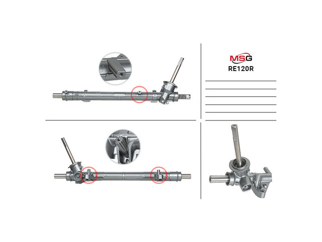 Listwa kierownicza (maglownica) RE120R MSG Rebuilding