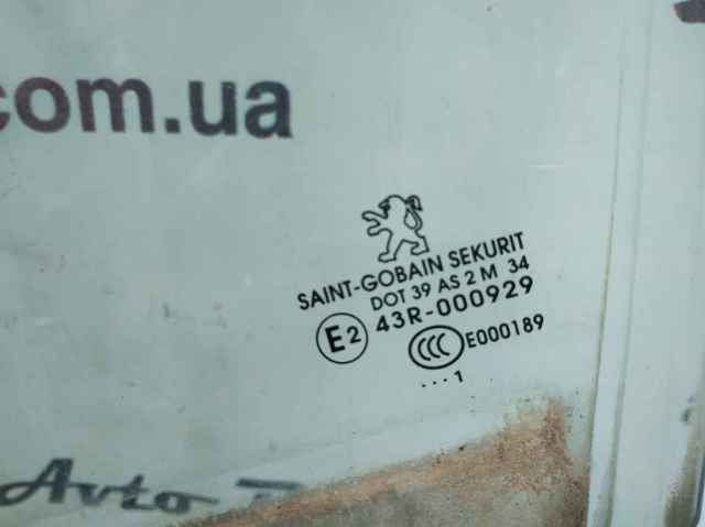 Szyba drzwi lewych przednich 9201N7 PEUGEOT