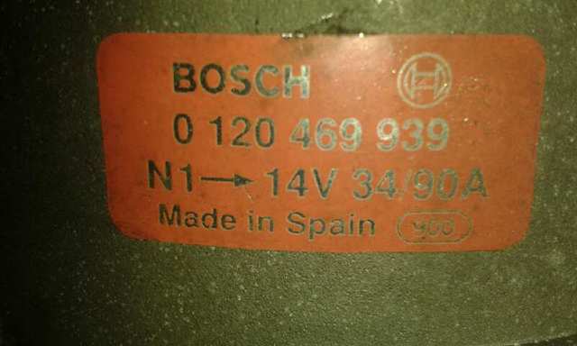 Alternator 0120469939 FIAT