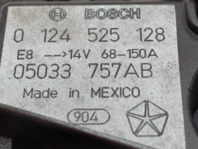 Alternator 0124525128 CHRYSLER