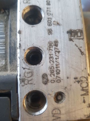 Sterownik ABS  hydrauliczny 0265231796 PEUGEOT