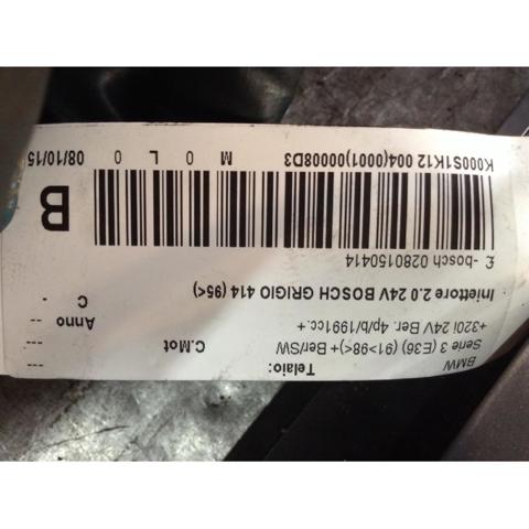 Wtryskiwacz paliwa 0280150414 BMW