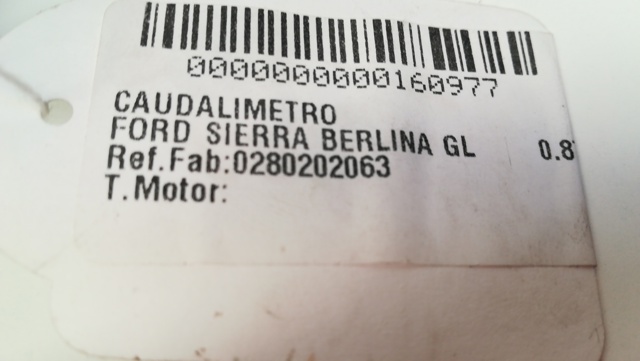 Czujnik przepływu powietrza, przepływomierz powietrza M.A.F. do Ford Sierra GBC