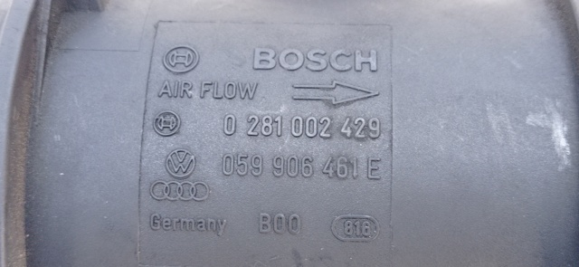 Czujnik przepływu powietrza, przepływomierz powietrza M.A.F. 0281002429 VAG