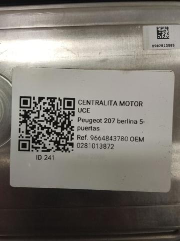 Sterownik silnika 0281013872 PEUGEOT
