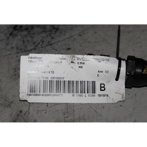 Wtryskiwacz paliwa 028130201F VAG