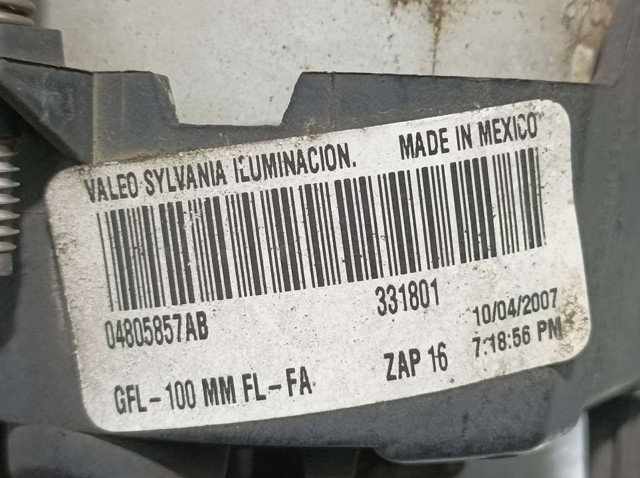 Lampa przeciwmgielna lewa 04857239AC CHRYSLER