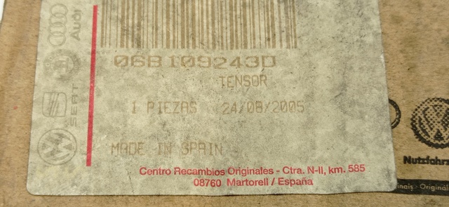 Rolka napinacza paska rozrządu 06B109243D VAG
