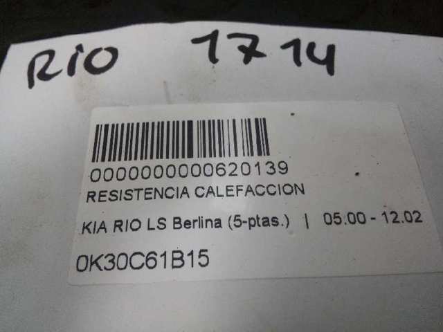 Rezystor wentylatora nagrzewnicy (ogrzewacza kabiny) 0K30C61B15 HYUNDAI
