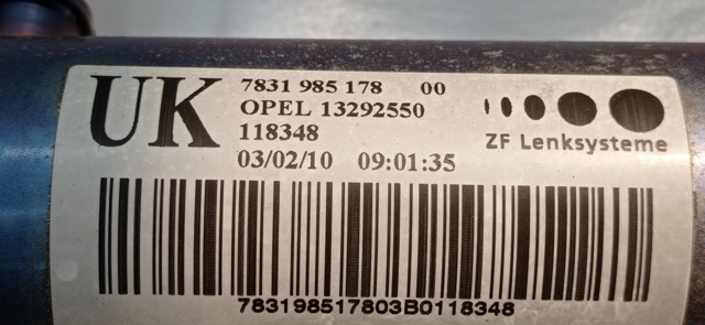 Listwa kierownicza (maglownica) 13292550 OPEL