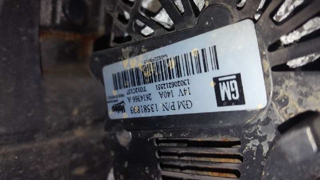 Alternator 13581893 OPEL
