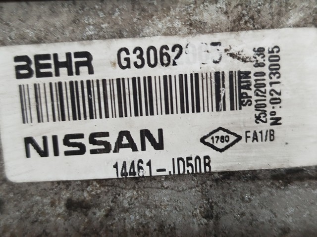 Chłodnica intercoolera 14461JD50B NISSAN