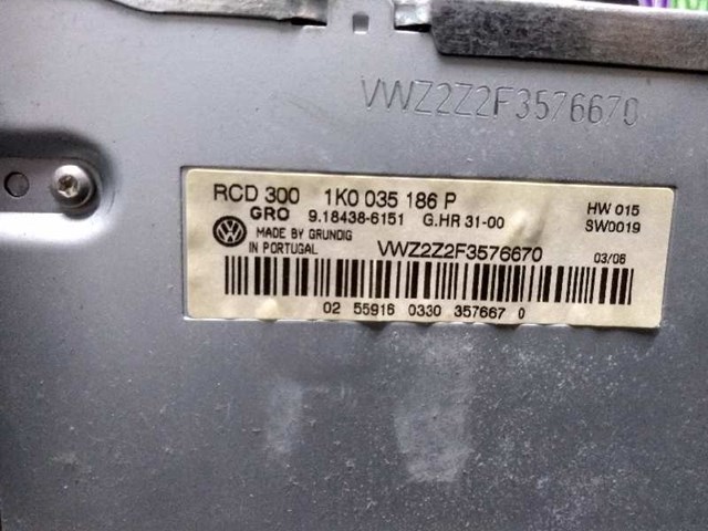 Radioodtwarzacz (radio AM/FM) 1K0035186P VAG