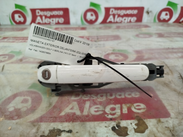 Pałąk zewnętrznej klamki drzwi przednich lewej 1K0837885A VAG