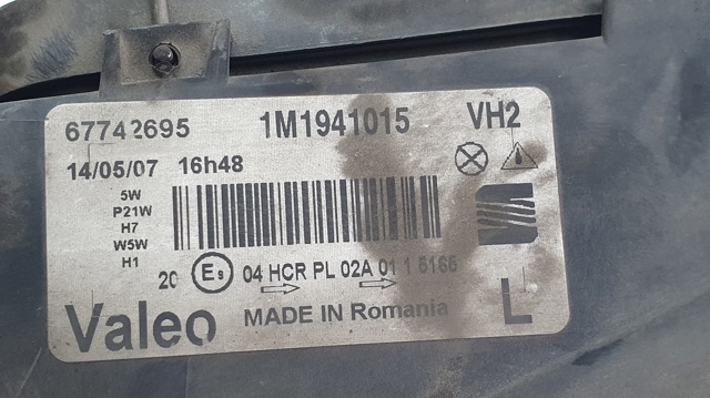 Reflektor lewy 1M1941015 VAG