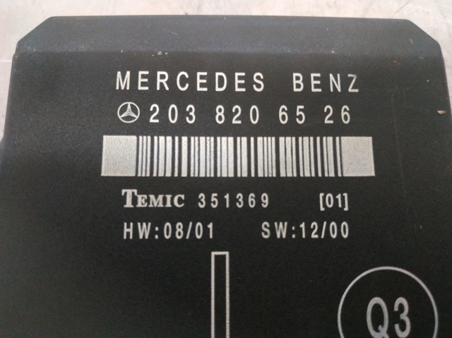 Blok komfortu tylnych drzwi 2038206526 MERCEDES