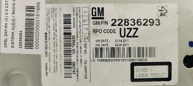 Radioodtwarzacz (radio AM/FM) Opel Astra 35