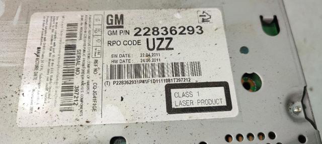 Radioodtwarzacz (radio AM/FM) 22836293 OPEL