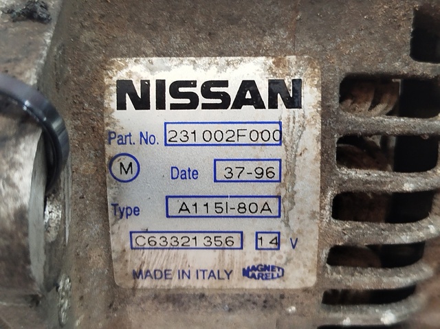 Alternator 231002F000 NISSAN