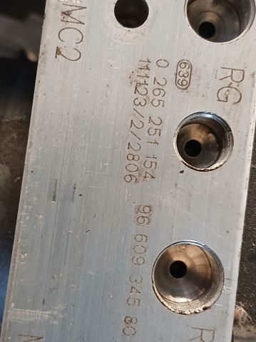 Sterownik ABS  hydrauliczny 265251154 PEUGEOT