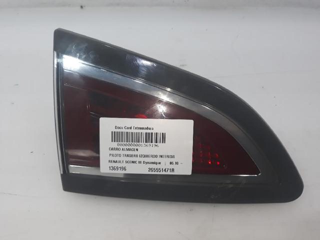 Lampa zespolona tylna lewa wewnętrzna 265551471R RENAULT