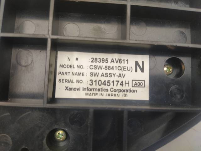 Sterownik trybów ogrzewania/klimatyzacji 28395AV611 NISSAN