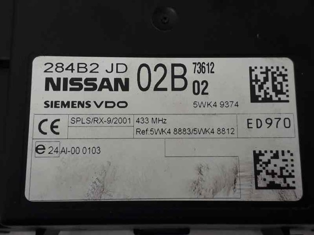 Blok komfortu 284B2JD02B NISSAN