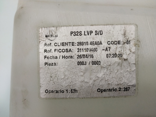 Zbiorniczek spryskiwacza szyb 289104EA0A NISSAN