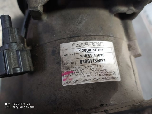 Sprężarka klimatyzacji 2J83145010 NISSAN