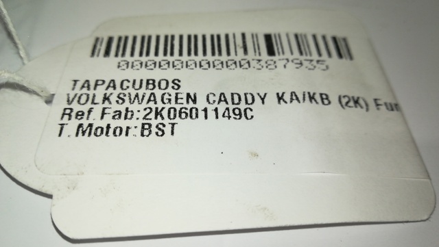 Kołpak do obręczy koła do Volkswagen Caddy 2KB, 2KJ, 2CB, 2CJ