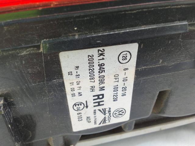 Lampa zespolona tylna prawa 2K1945096M VAG