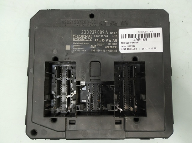 Blok komfortu 2Q0937089A VAG