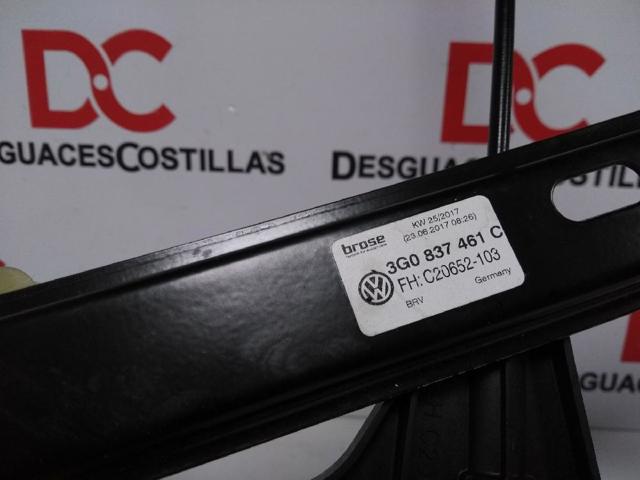 Mechanizm podnoszenia szyby drzwi przednich lewych 3G0837461C VAG