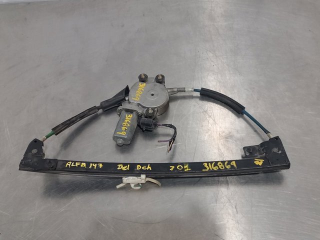 Mechanizm podnoszenia szyby drzwi przednich prawych 46751870 FIAT