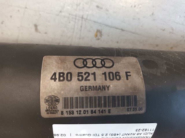 Wał Cardana tylny, kompletny Audi A6 4B2, 4B4