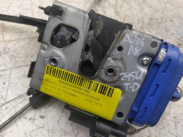 Zamek drzwi tylnych prawych 4D0839016D VAG