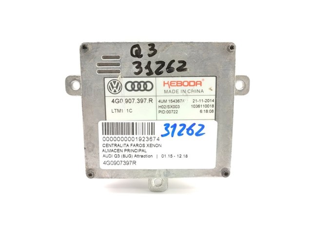 Urządzenie zapłonowe (ksenon) 4G0907397R VAG