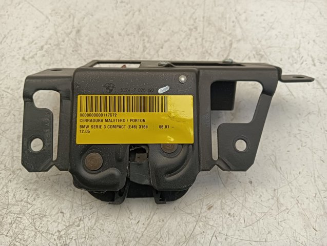 Zamek klapy bagażnika (3/5 drzwi tylnych) 51247026192 BMW